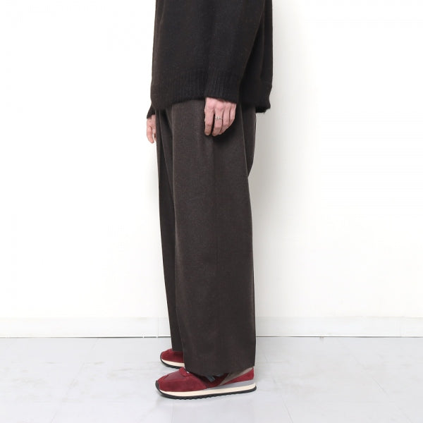One-tuck Wide Tapered Pants(杢ウール)