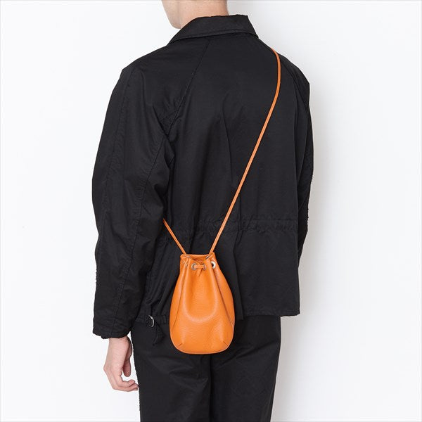 Shrink Leather Drawstring Bag SMALL