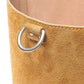 D-RING TRASH CAN COW SUEDE