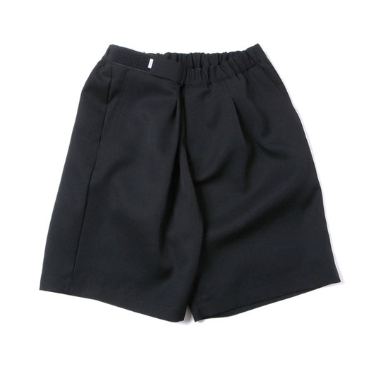 Scale Off Wool Wide Tuck Chef Shorts
