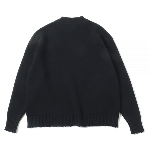 CREW NECK JUMPER 7G BOUCLE WOOL