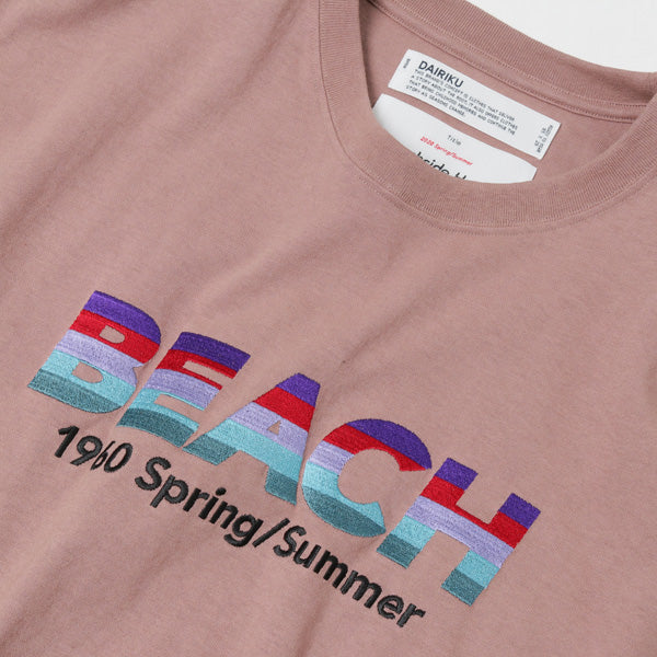 DAIRIKU/"BEACH" Half-Sleeve Tee ナイトパープルメンズ