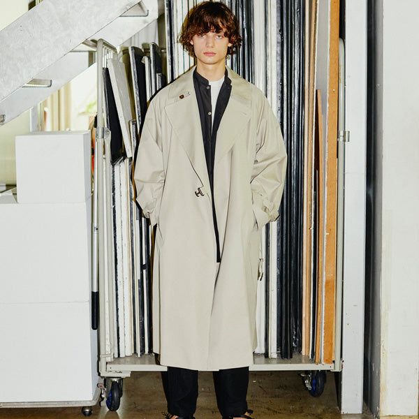 Gabardine Double Belt Trench Coat