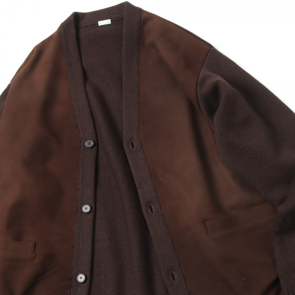 Cashmere Leather Combination Cardigan
