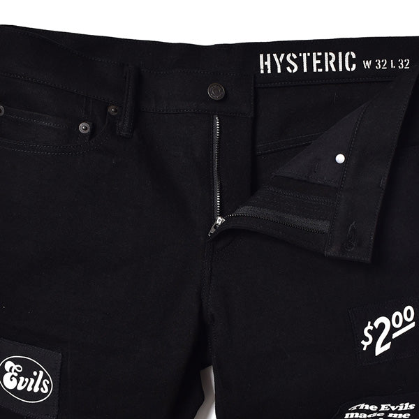 HYSTERIC GLAMOUR×MINEDENIM F.Black STR 5pocket OWS