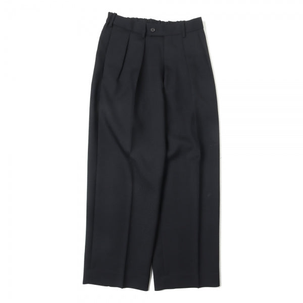 DOUBLE PLEATED TROUSER ORGANIC WOOL HEAVY TROPICAL