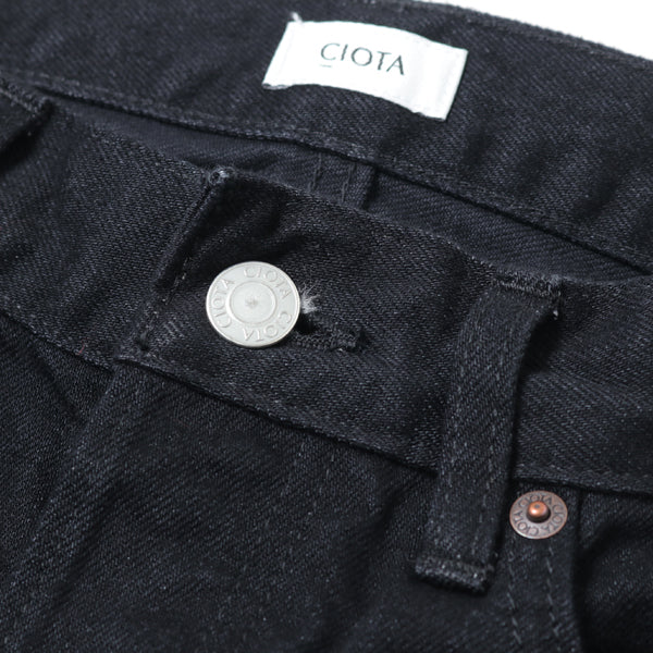 ブラックスビンコットン13.5ozストレートデニム BLACK (PTM-1STB