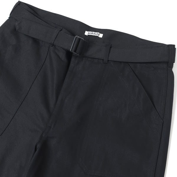 AURALEE CHINO BELTED PANTS BLACK 3 - チノパン