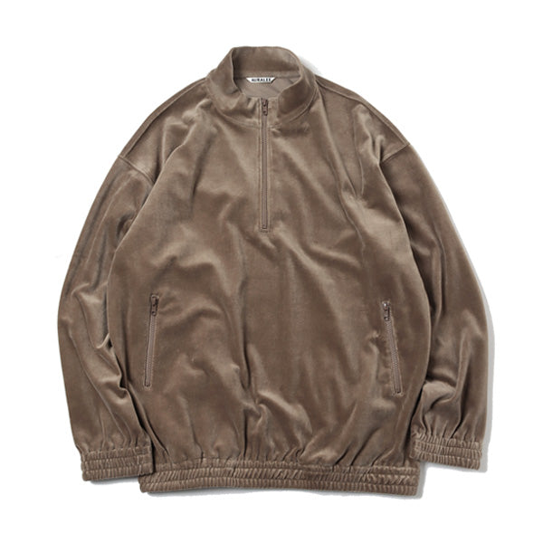 ORGANIC COTTON VELOUR HALF ZIP BLOUSON