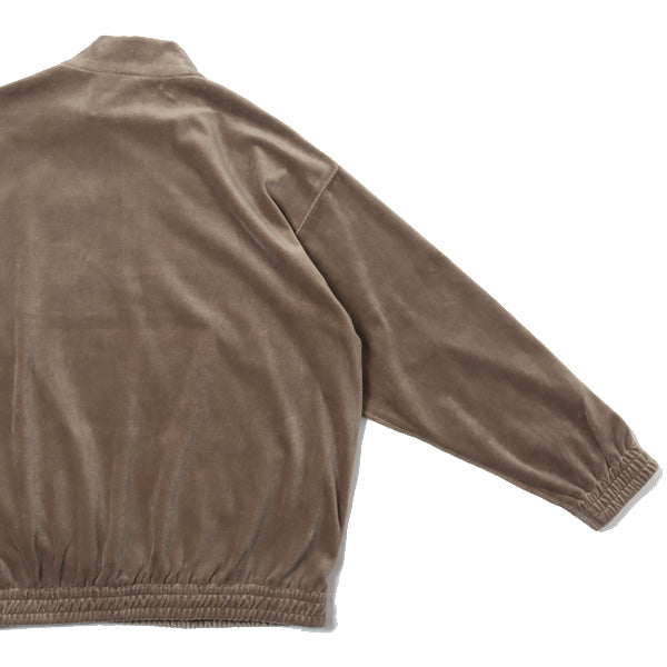 ORGANIC COTTON VELOUR HALF ZIP BLOUSON