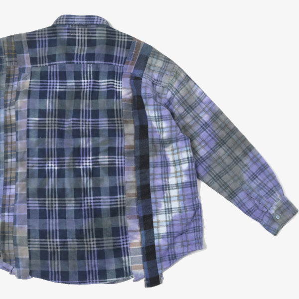 Flannel Shirt - 7 Cuts Wide Shirt / Tie Dye