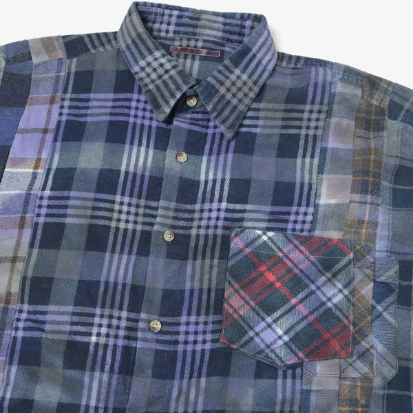 Flannel Shirt - 7 Cuts Wide Shirt / Tie Dye