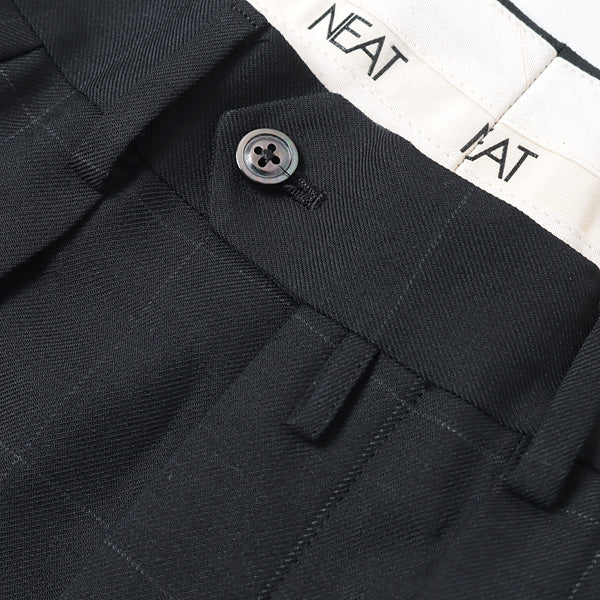 ボタンフライ方式NEAT T/W SERGE WINDOW PANE WIDE  22SS