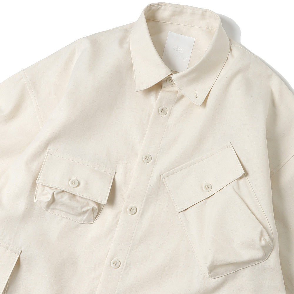 WHOWHAT フーワット / 4 pocket shirts S size
