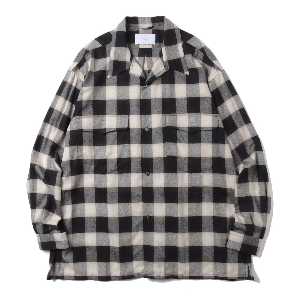 SUGARHILL(シュガーヒル)OMBRE PLAID LOOSE OPEN COLLAR BLOUSE 