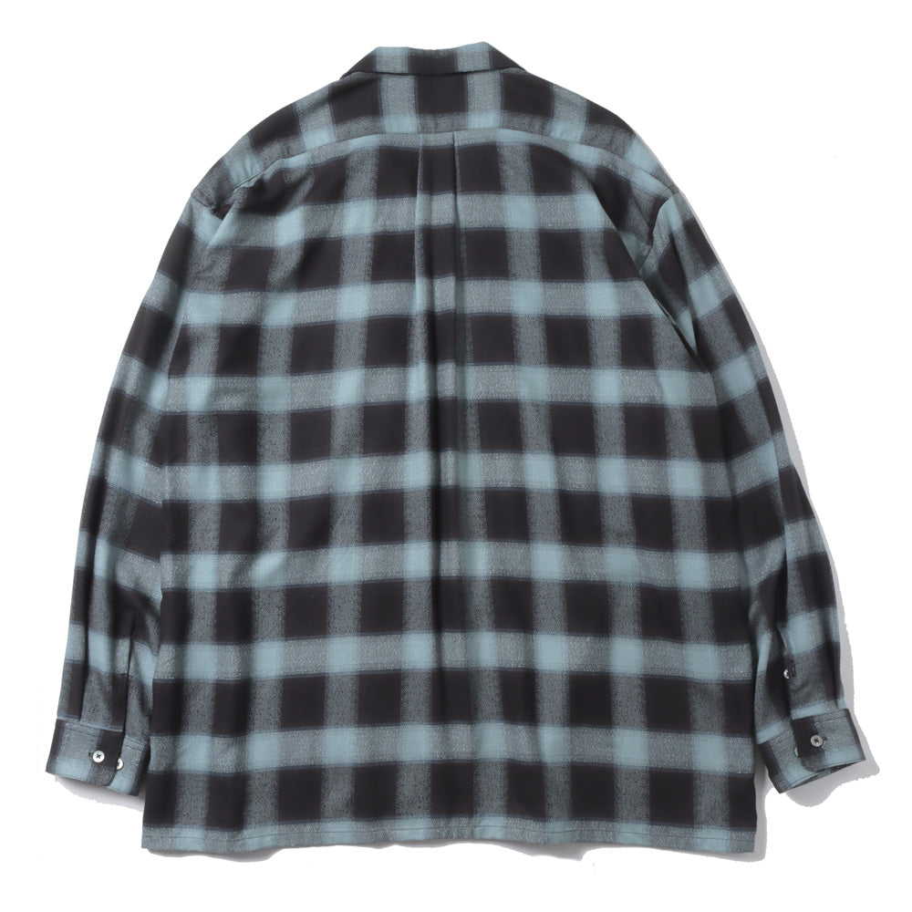 SUGARHILL(シュガーヒル)OMBRE PLAID LOOSE OPEN COLLAR BLOUSE