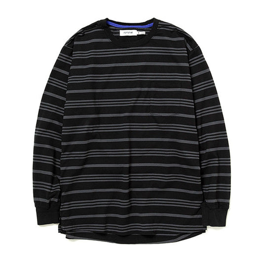 DWELLER L/S TEE COTTON JERSEY BORDER