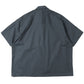 Stretch Typewriter S/S Oversized Box Shirt DARK SLATE