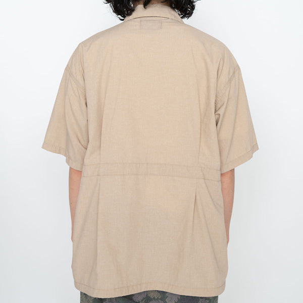 Polyester Linen Field H/S Zip Shirt