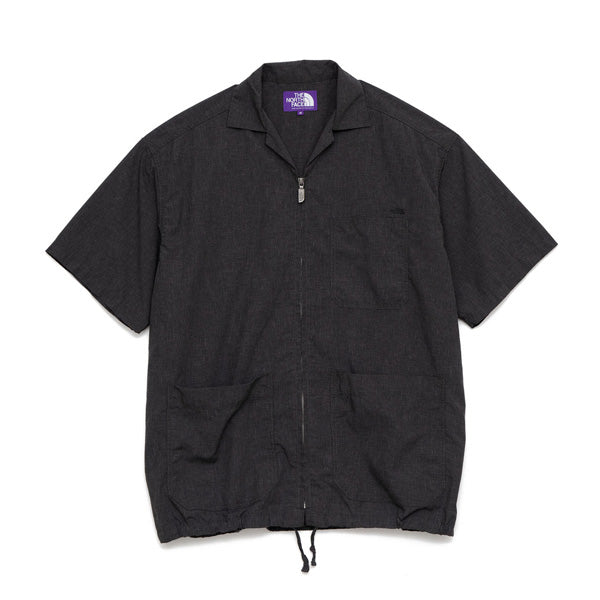 Polyester Linen Field H/S Zip Shirt