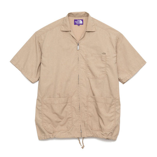 Polyester Linen Field H/S Zip Shirt