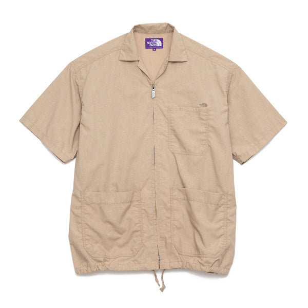 Polyester Linen Field H/S Zip Shirt