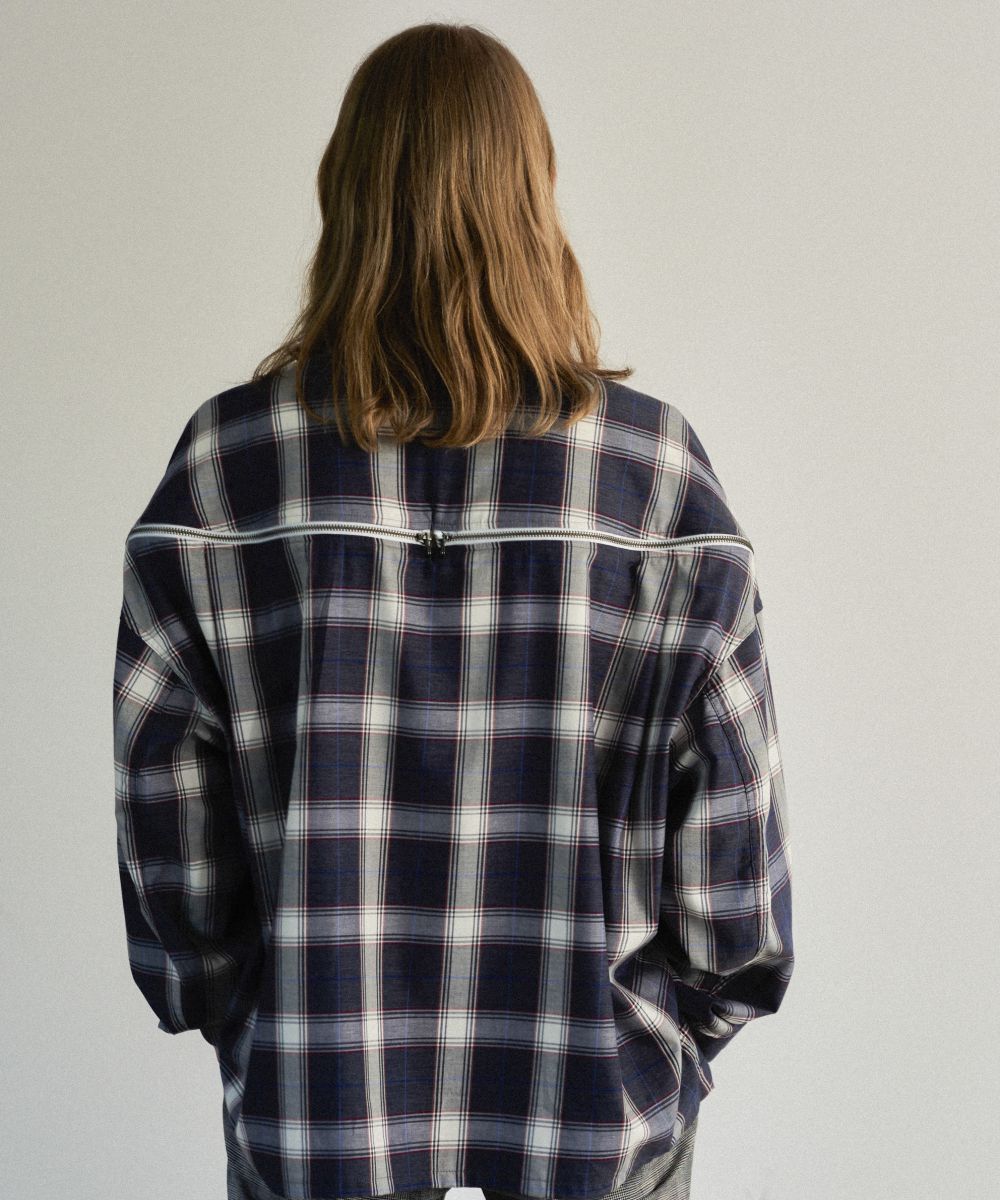 ZIPPED CHECK SHIRT