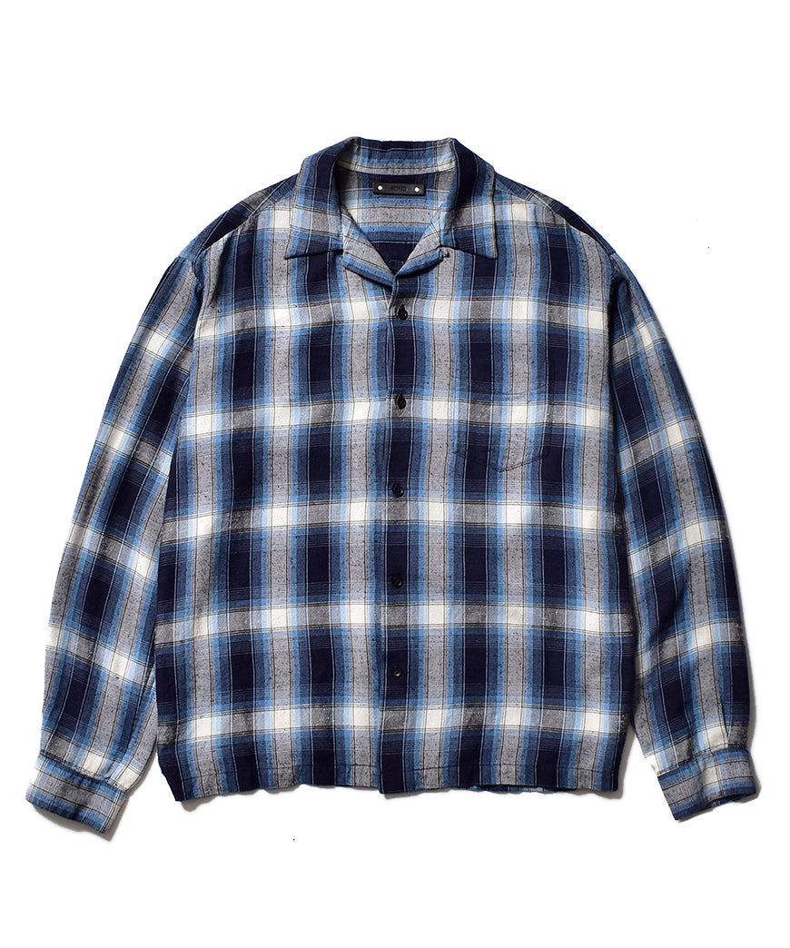 RS.Nep Check Open Collar L/S SH