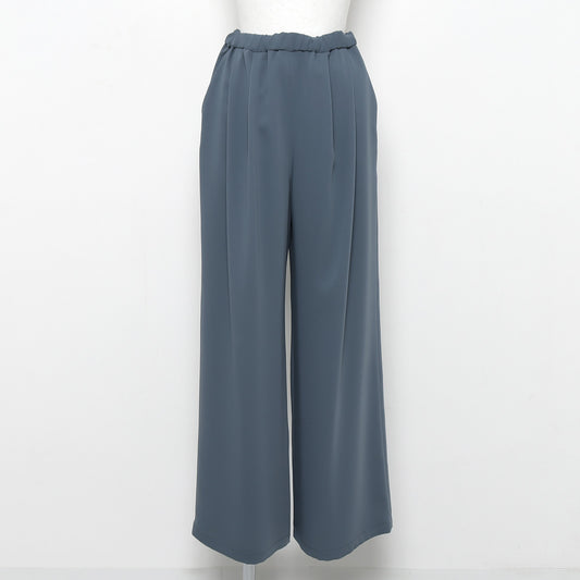 Satin Easy Wide Pants DARK SLATE