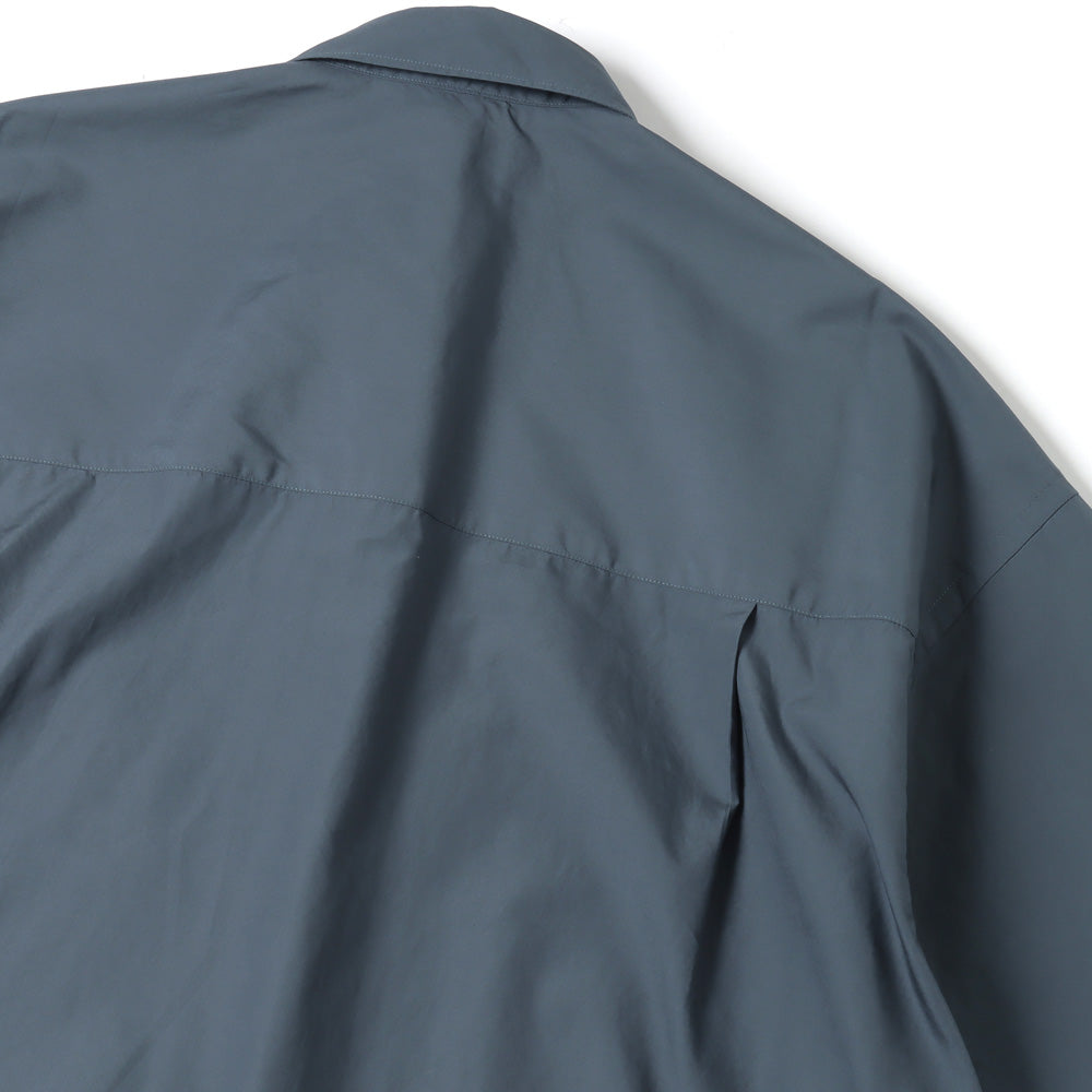 Graphpaper）Broad S/S Oversized Regular Collar Shirt SLATE (GM231