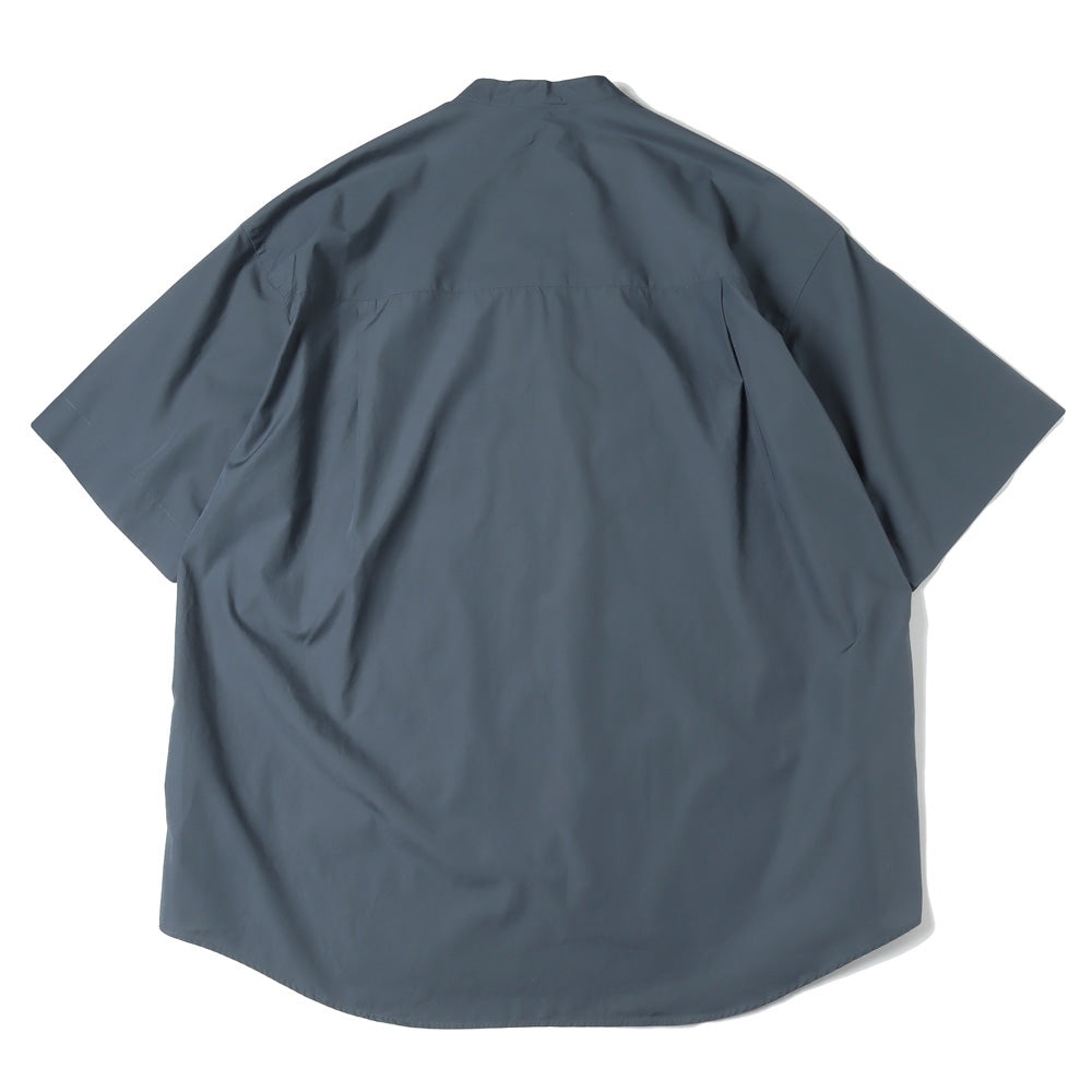 Broad S/S Oversized Band Collar Shirt DARK SLATE