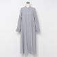 Linen Cupro Band Collar Dress