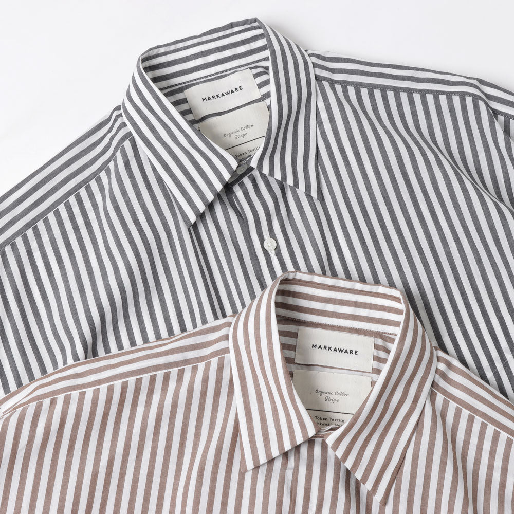 COMFORT FIT SHIRT ORGANIC COTTON STRIPE