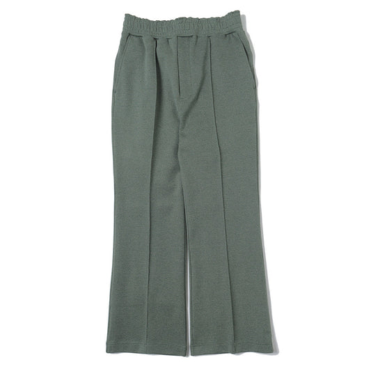 Melange Rib Semi-flare Trousers