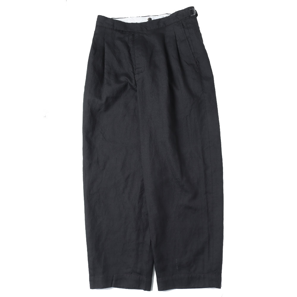 OFFICER PANTS 2TUCK WIDE ORGANIC RAMIE OX