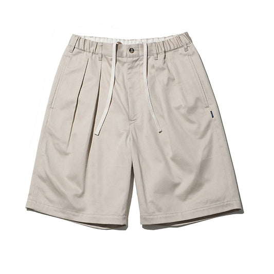 Cotton Chino Tuck Shorts
