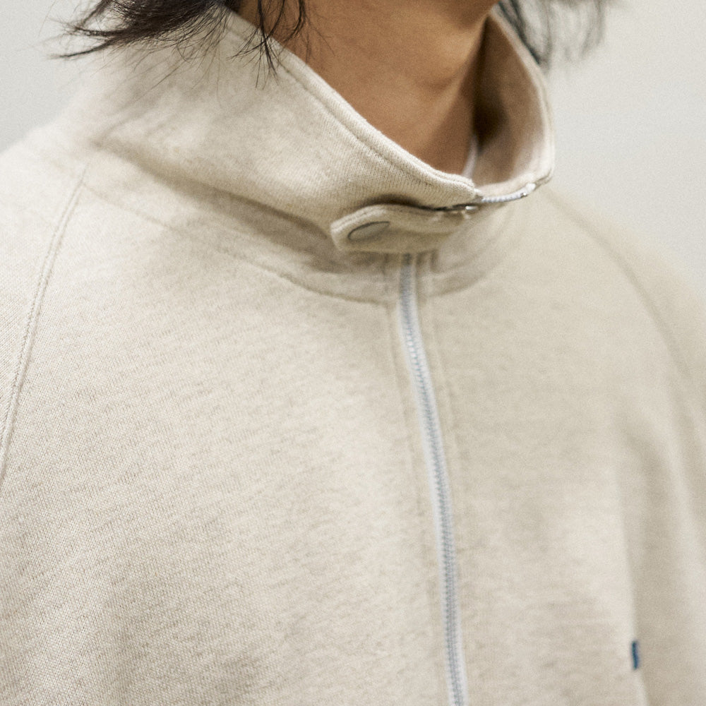 Linen Terry Neck Zip Anorak