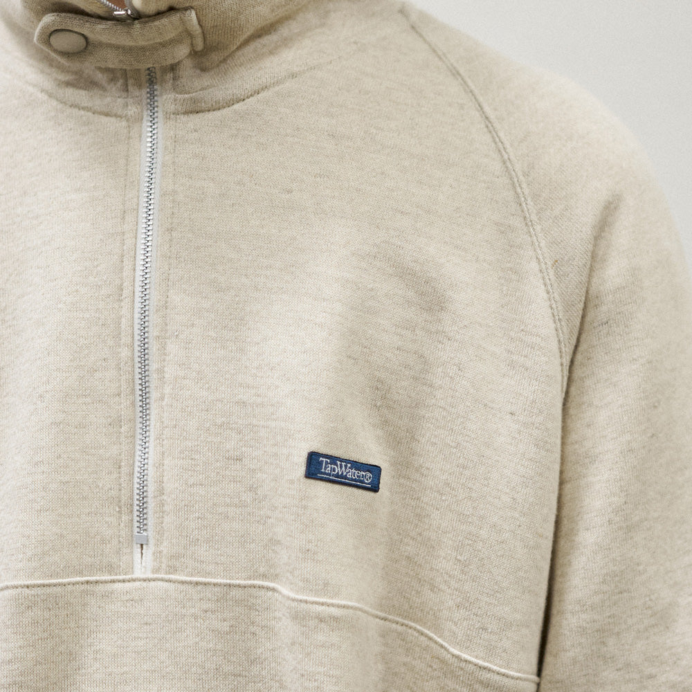 Linen Terry Neck Zip Anorak