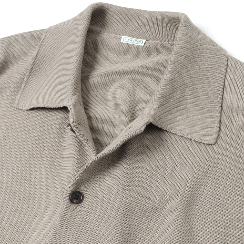 A.PRESSE Cotton Knit Polo Collar Cardigan 23SAP-03-07H (23SAP-03-07H) | A. PRESSE / Tops (MEN) | A.PRESSEAuthorized DealerDIVERSE