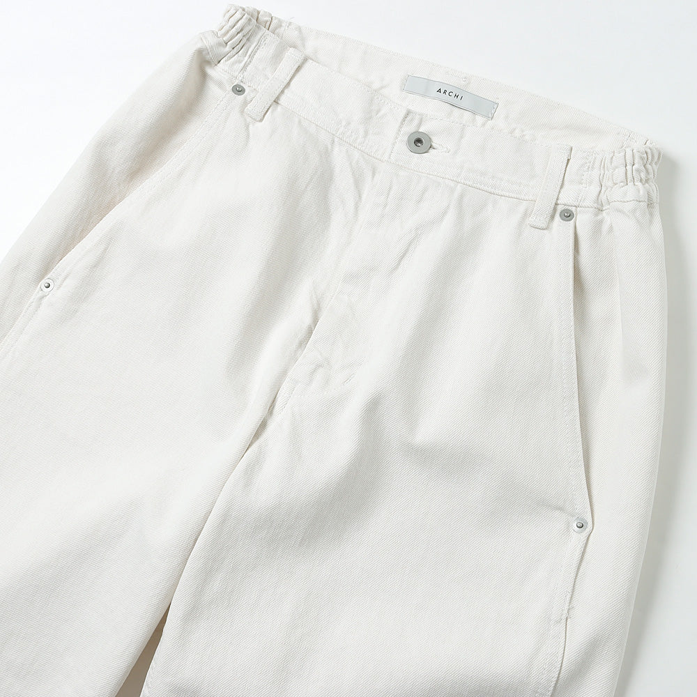 12oz DENIM EASY PANTS(WHITE)