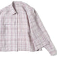 LINEN SILK CHECK ZIP BLOUSON