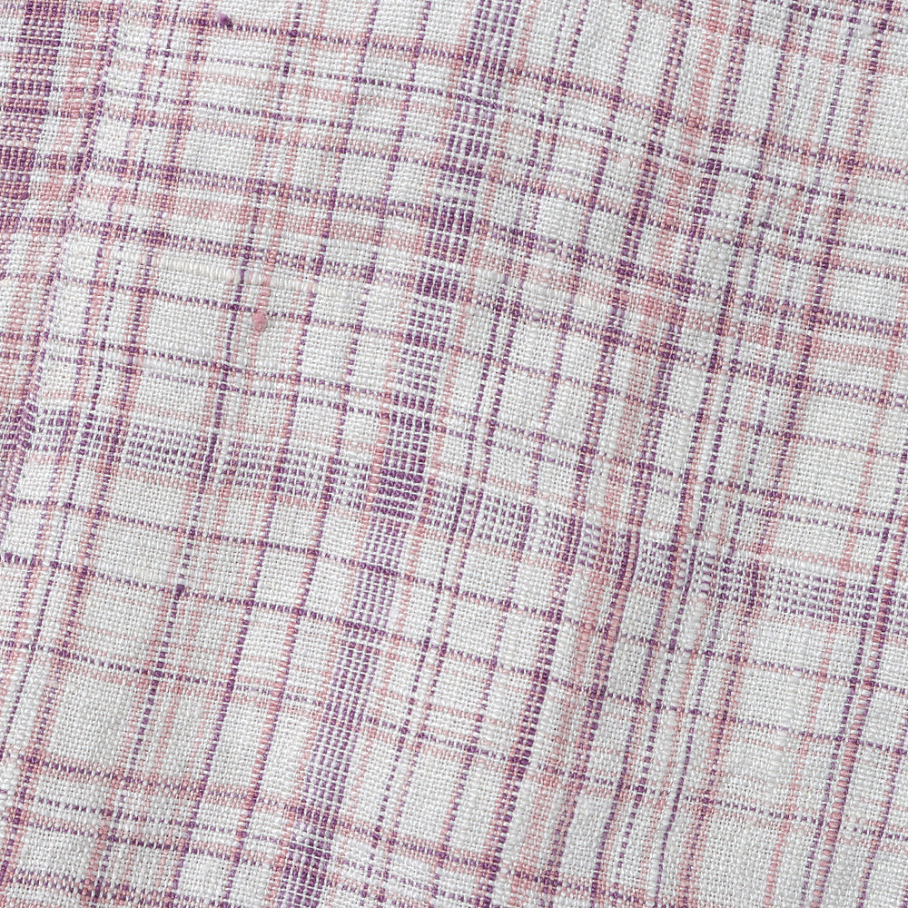 LINEN SILK CHECK ZIP BLOUSON