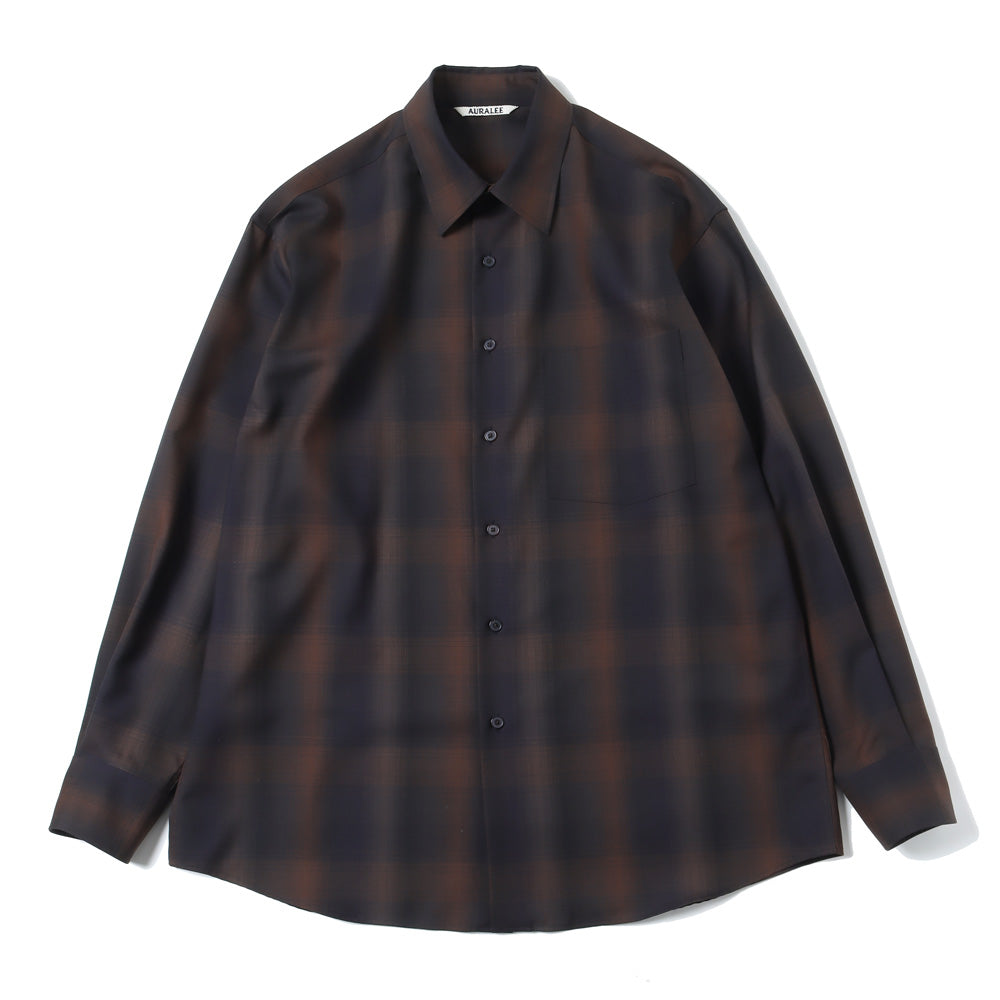 SUPER LIGHT WOOL CHECK SHIRT