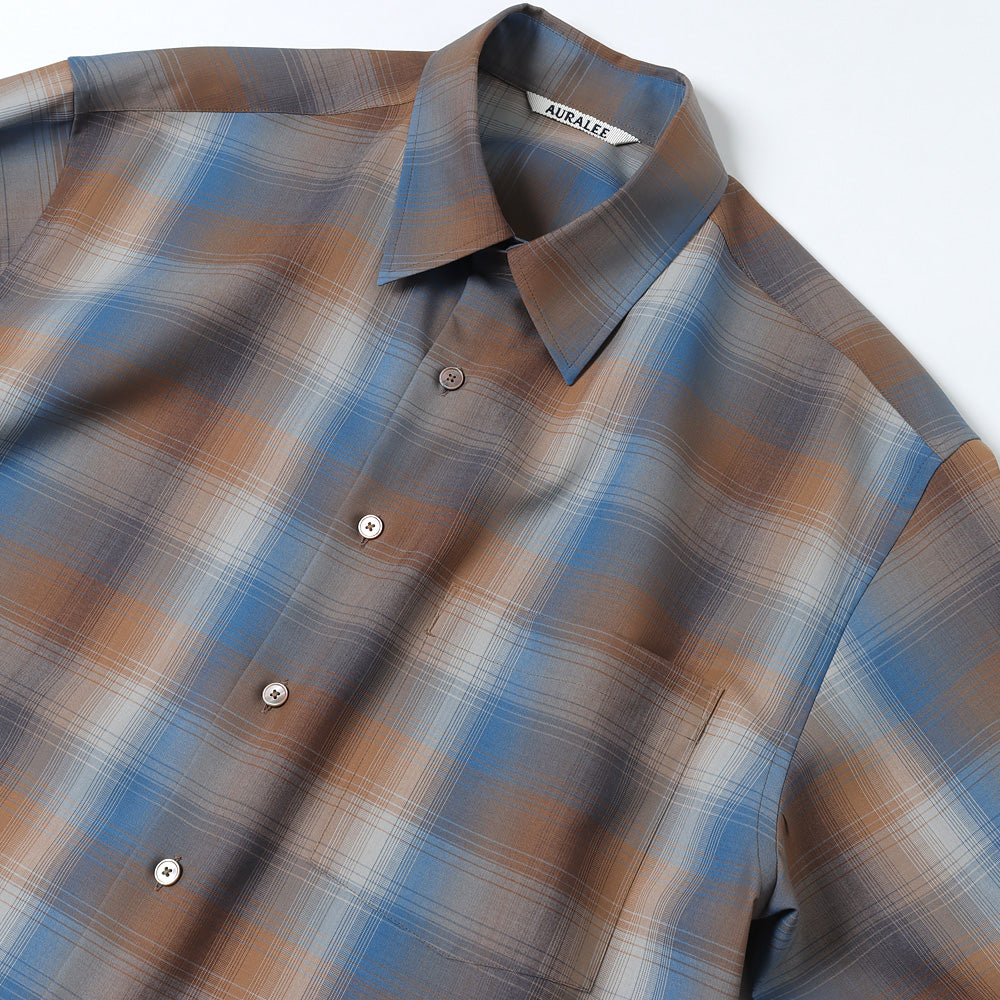 SUPER LIGHT WOOL CHECK SHIRT