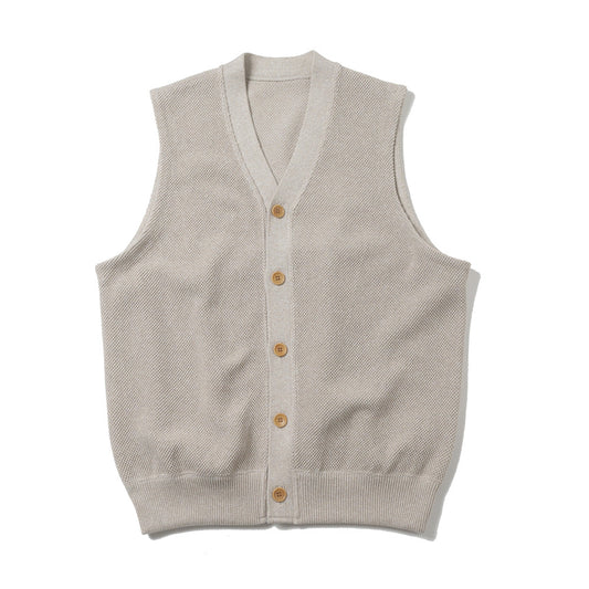 Moss Stitch V/N Vest