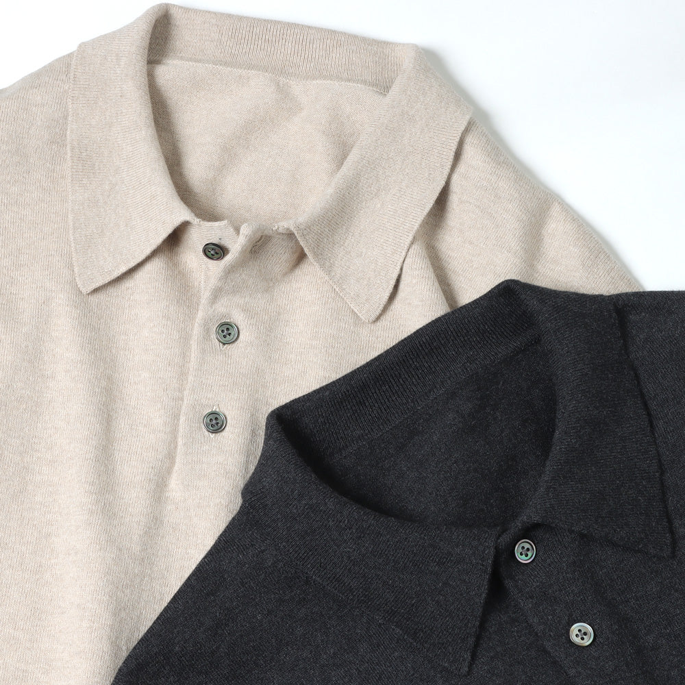 crepuscule(クレプスキュール)Knit Polo L/S (2301-011) | crepuscule