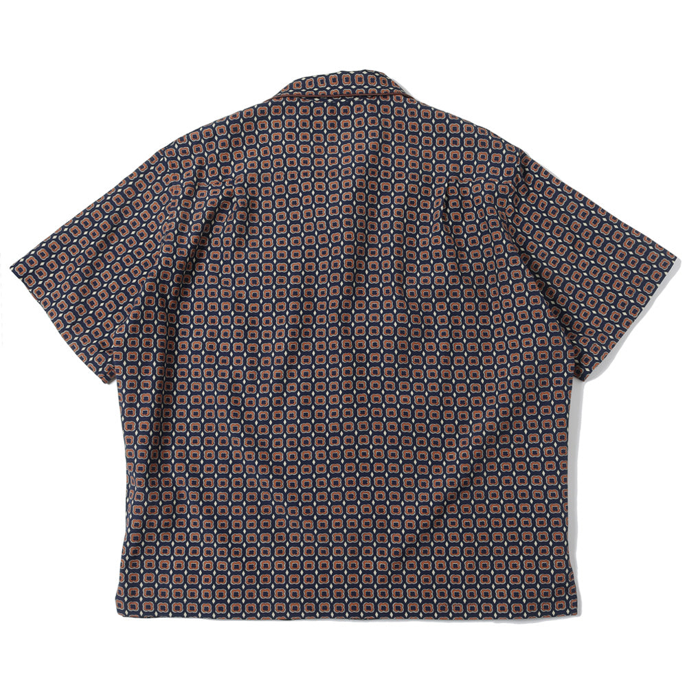Small Parttern Open-Collar Shirt