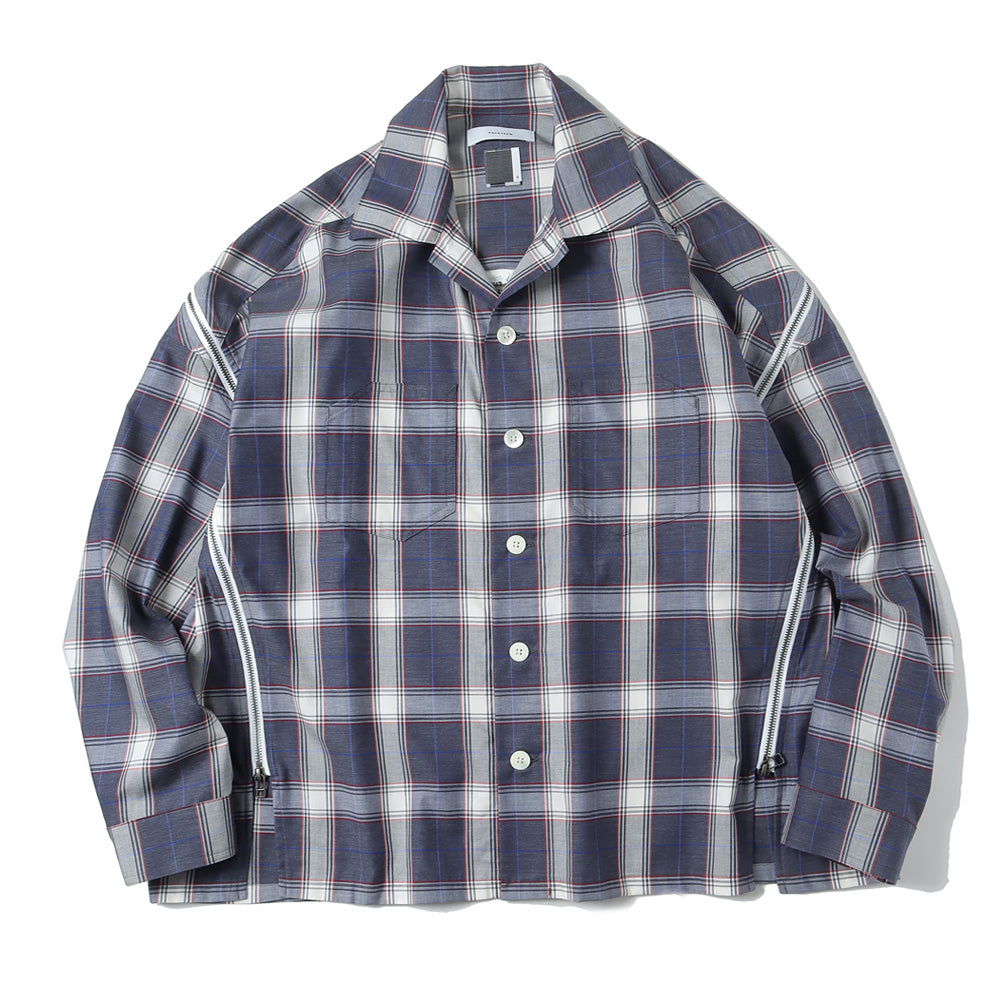 FACETASM(ファセッタズム)ZIPPED CHECK SHIRT (ABH-SH-M02) | FACETASM