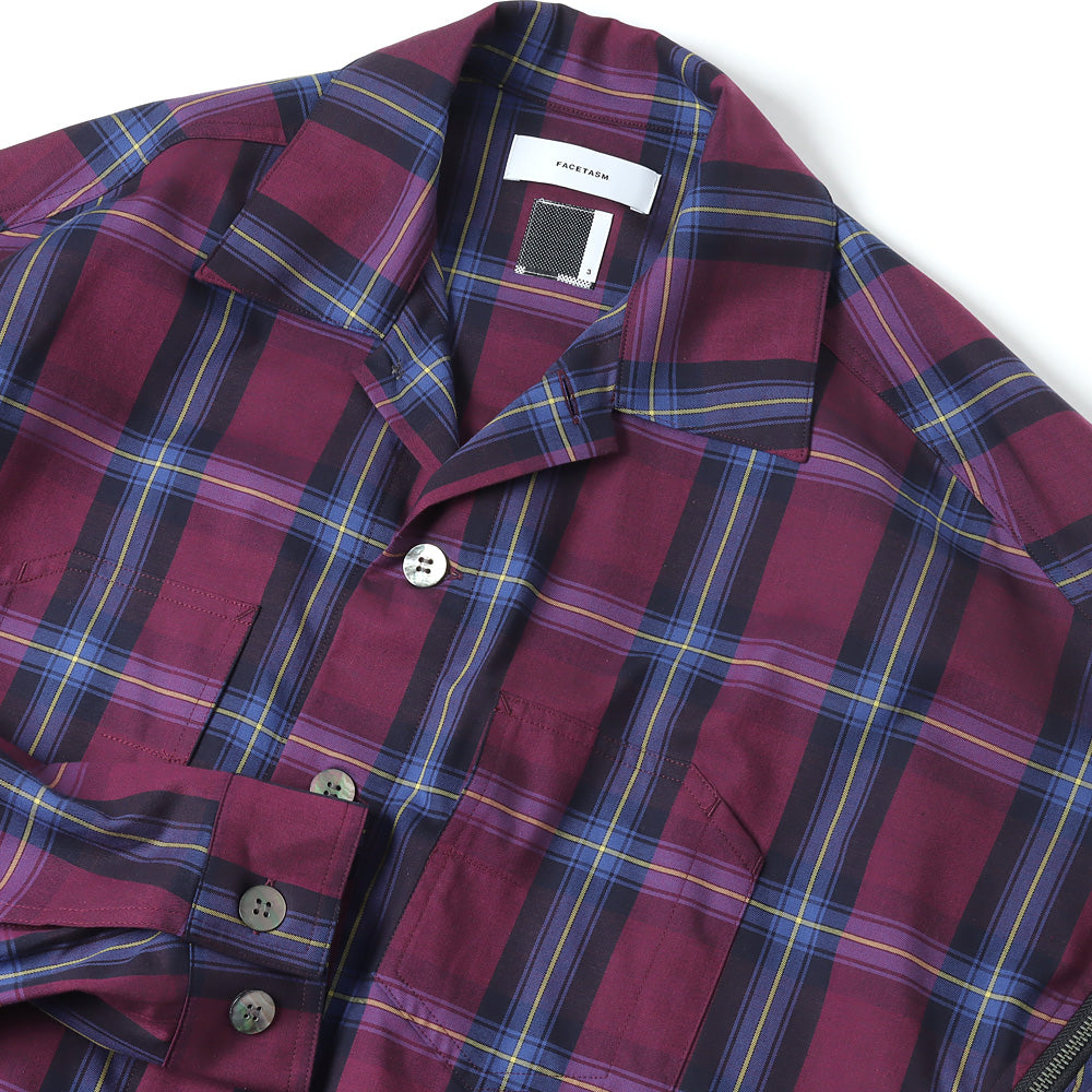 ZIPPED CHECK SHIRT