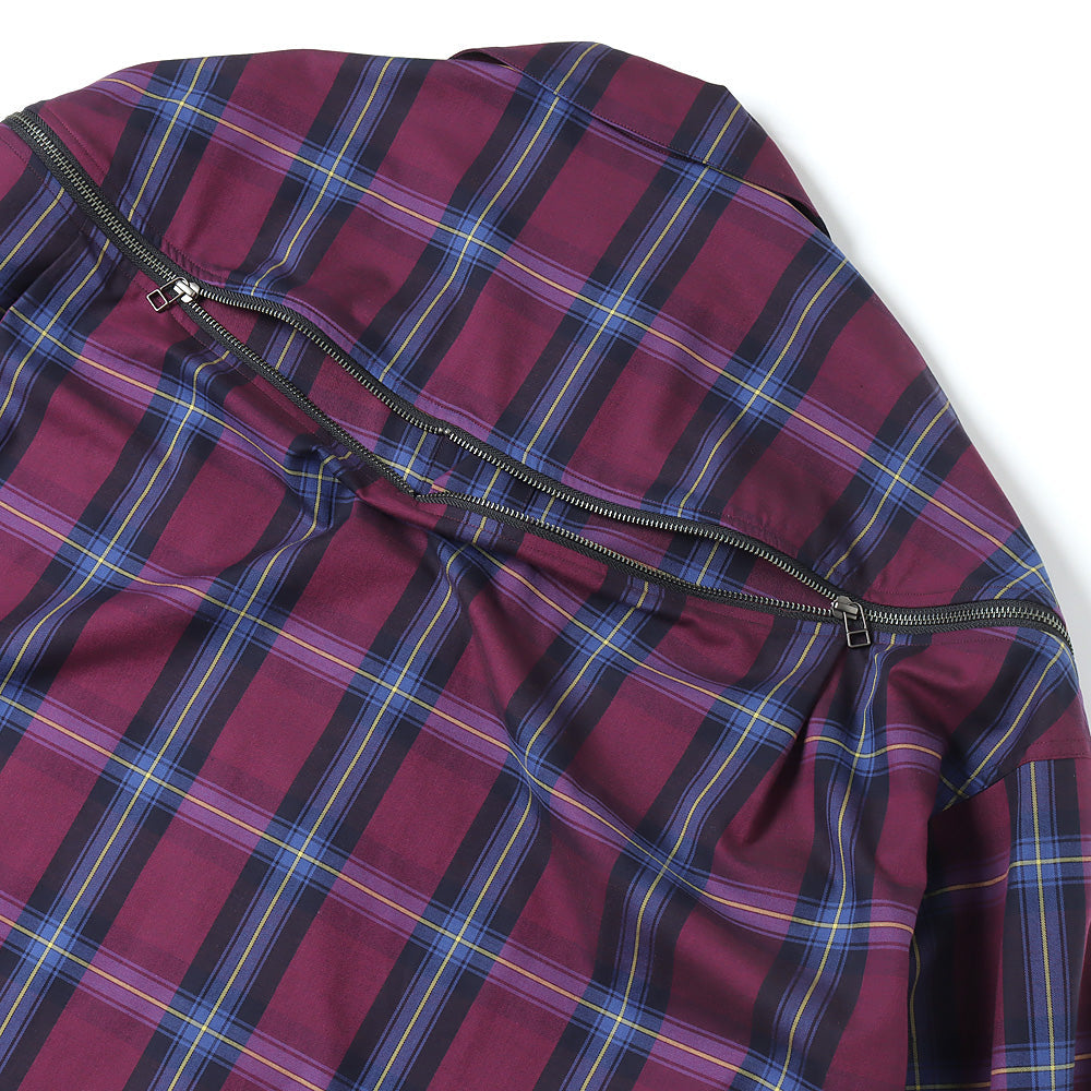 ZIPPED CHECK SHIRT